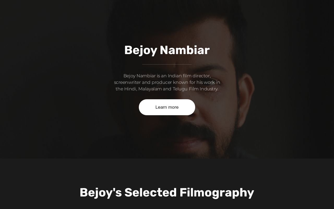 Bejoy Bejoy Nambiar - Director, Screenwriter & Producer